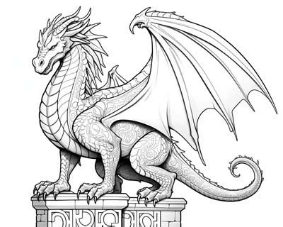 Celtic Dragon Coloring Pages