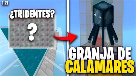 Minecraft Bedrock 120 FÁcil Granja De Calamares Youtube