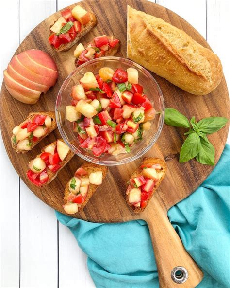 Peach And Tomato Bruschetta The Urben Life