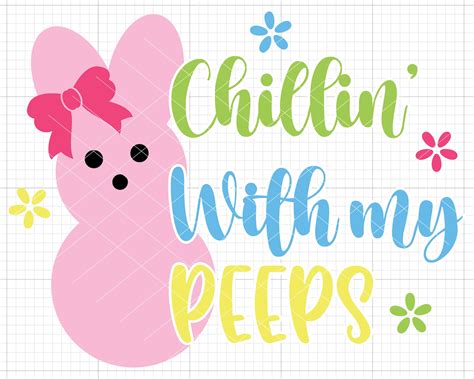 Chillin With My Peeps Svg Peeps Svg Boy Easter Svg Happy Etsy