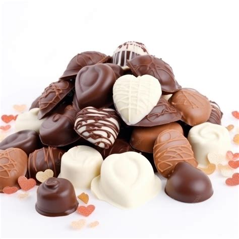 Premium Photo A Pile Of Chocolates With Different Flavors Including