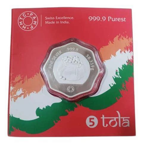 Glossy 999.9 5 TOLA SILVER Coin, Size: 34mm at Rs 5530 in New Delhi ...