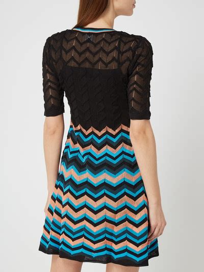 M Missoni Strickkleid Mit Zickzack Muster Black Online Kaufen