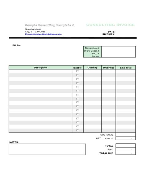 2022 Business Invoice Template Fillable Printable Pdf Forms Handypdf Images