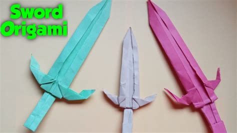 How To Make Paper Sword Without Tape And Glue Sword Origami