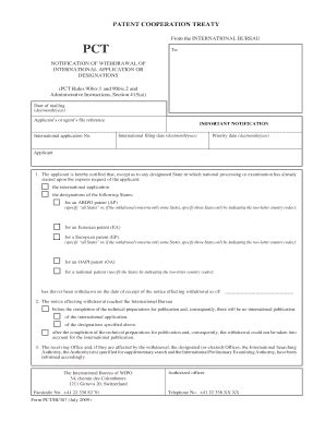 Fillable Online Form PCT IB 307 WIPO Fax Email Print PdfFiller