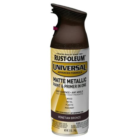 Venetian Bronze Rust Oleum Universal All Surface Matte Metallic Spray Paint And Primer In 1 11