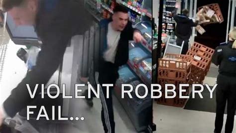 Watch As Knife Wielding Thug Terrorises Supermarket But Is Caught By