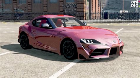 BeamNG Drive Toyota GR Supra A90 Free Ride Crashes And Overview With