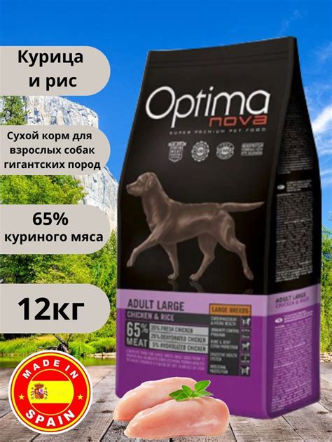 Корм для собак крупных пород Adult Large, курица, 12 кг - купить с ...