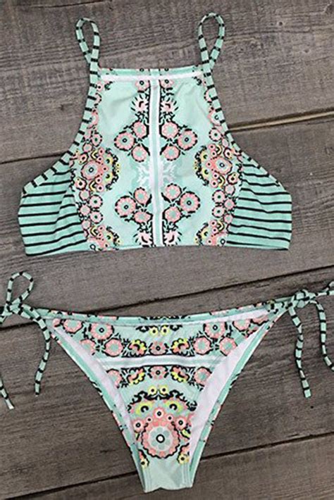 Cupshe Dreaming State Garden Bikini Set Ropa De Ba O Trajes De Ba O Lindos