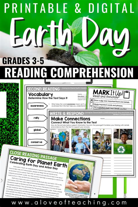 Earth Day Reading Comprehension Passages Artofit