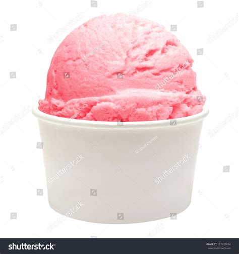 Strawberry Ice Cream Scoop Paper Cup Stock Photo 197227694 Shutterstock