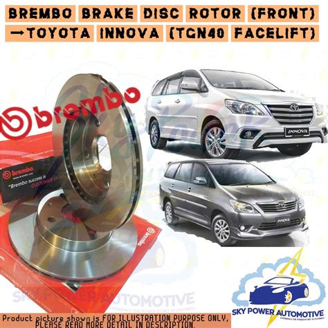 BREMBO TOYOTA INNOVA TGN40 Facelift 275mm Dia BRAKE DISC ROTOR