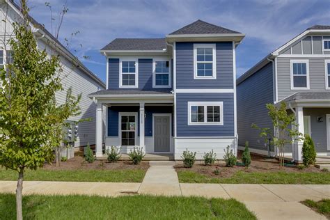 Nashville Tennessee Parkside Builders James Hardie Deep Ocean With Arctic White Trim James