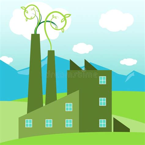 Green Factory Stock Illustrations Green Factory Stock