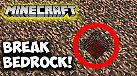 How To Break Bedrock In Minecraft YouTube