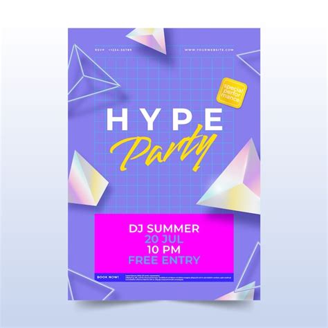 Premium Vector Gradient Grid Poster Design Template