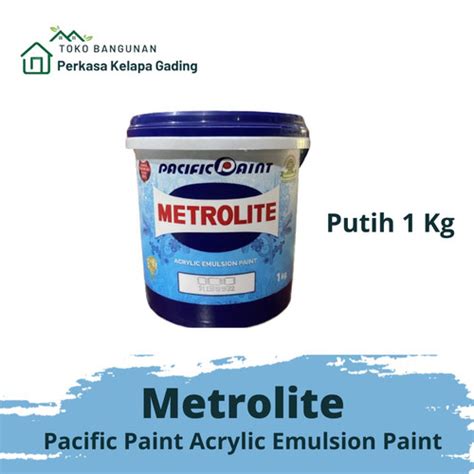 Jual Cat Tembok Metrolite Putih Kg Pacific Paint Acrylic Emulsion