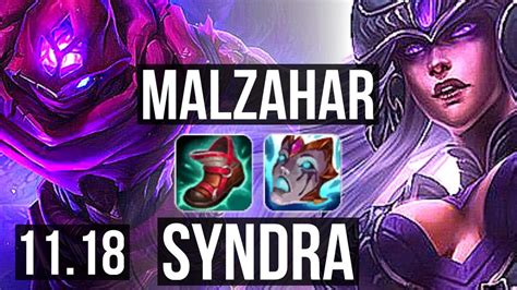 Malzahar Vs Syndra Mid Rank Malz Games Kr Master