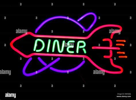 Neon Light Sign Diner Hi Res Stock Photography And Images Alamy