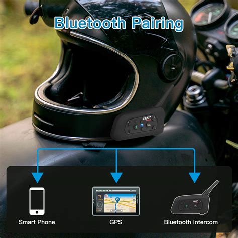 EJEAS V6 Pro Motorcycle Helmet Bluetooth Intercom Headset 1200M 2