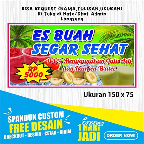 Jual Spanduk Banner Es Buah Segar Shopee Indonesia