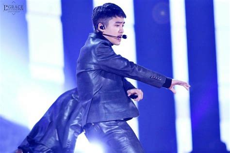 D O 151227 2015 SBS Gayo Daejun Leather Pants Kyungsoo Pants