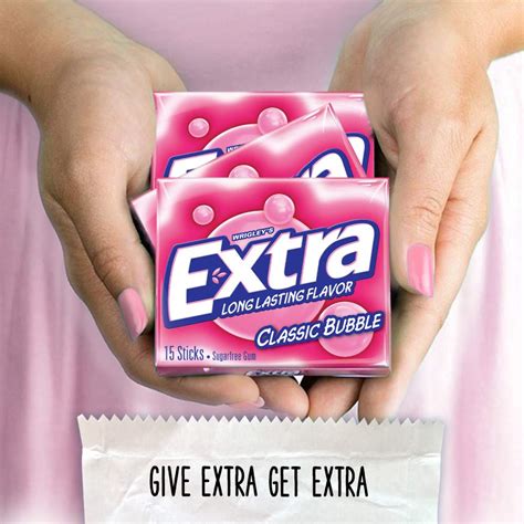 Mua Extra Gum Classic Bubble Gum Sugar Free Chewing Gum Bulk Pack 15