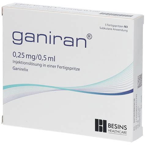 Ganiran 025 Mg05 Ml Inj Lsgiefertigspr 1x5 St Mit Dem E Rezept