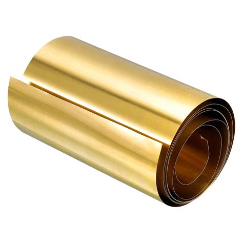 Uxcell Brass Sheet Roll 008x100x1000mm Brass Foil Roll Brass Strip Gold