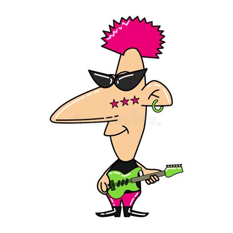 Lindo Clipart De Rocker Star En Versi N De Caricatura Ilustraci N Del