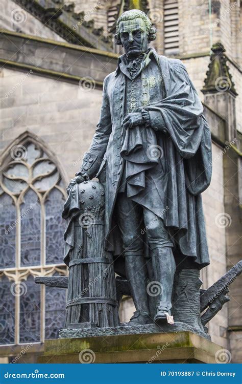 Adam Smith Statue In Edinburgh Stock Image Image Of Monument Adam