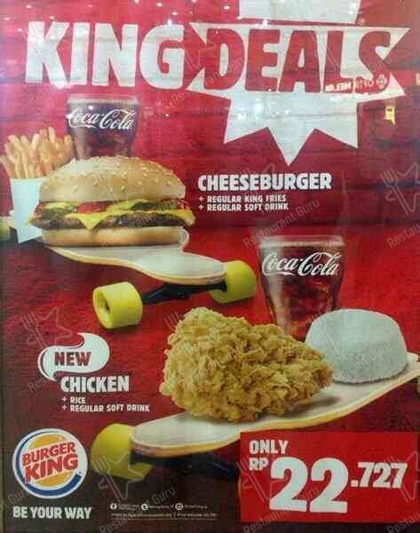 Menu At Burger King Restaurant South Jakarta Mrx7 8h3