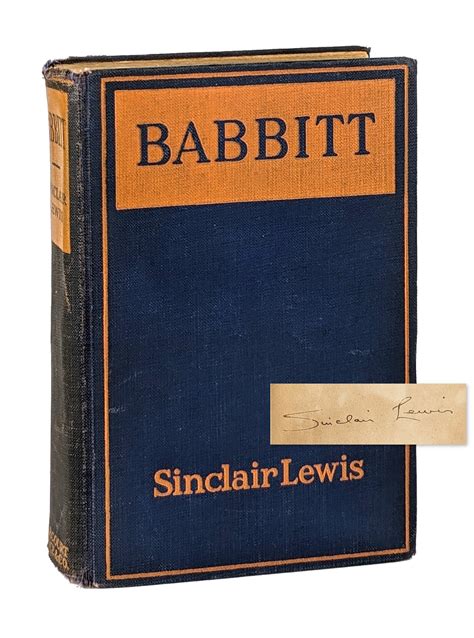 Babbitt Signed By Sinclair Lewis Very Good Capitol Hill