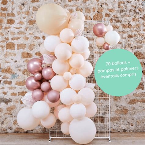 Arche De Ballons Nude Rose Gold Et Pampas X Modern Confetti