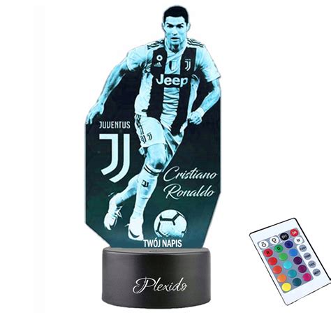 Lampka Na Biurko Statuetka Led Pi Karz Cristiano Ronaldo Juventus