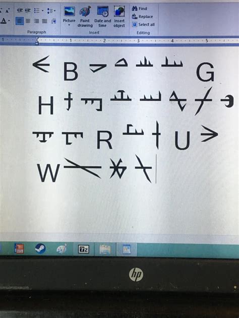 The Phyrexian Font Has Every Letter Except For Wubrg The Five Colors