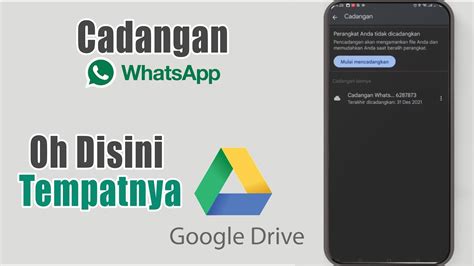 Cara Melihat Cadangan Wa Di Google Drive Cek Backup WhatsApp YouTube