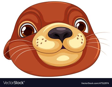 Cute otter cartoon character Royalty Free Vector Image