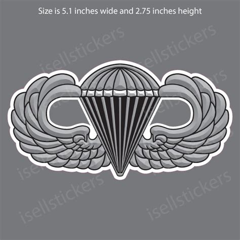 Rd Infantry Brigade Airborne Wings Army Bumper Sticker Decal