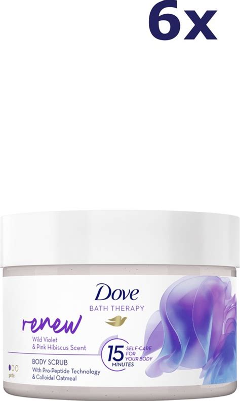 6x Dove Bath Therapy Renew Bodyscrub 295 Ml Bol