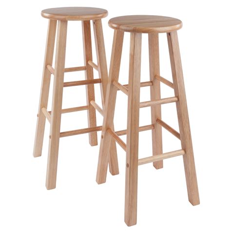 Winsome Wood Element 2 Pc 29 Bar Stool Set Natural Finish