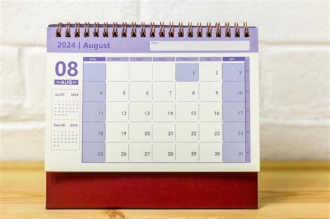 Настольный календарь на август 2024 года Календарь для планирования ...