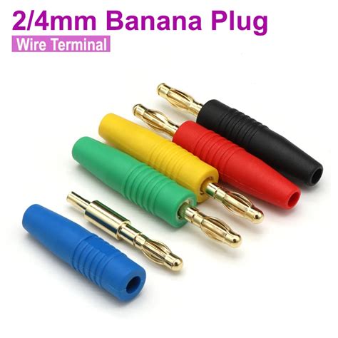 Pcs New Mm Mm Banana Plug Gold Plated Musical Speaker Cable Wire