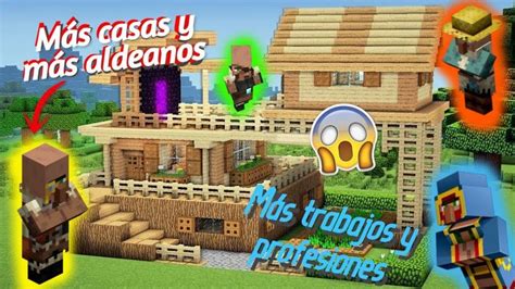 ☑☑|Como hacer que los ALDEANOS👪 CONSTRUYAN CASAS🏠| MINECRAFT⛏ |NO SABIAS QUE PODÍAS HACER ESO😱😱 ...