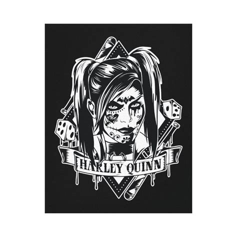 Harley Quinn Badge Canvas Print Size Gender Unisex Age Group