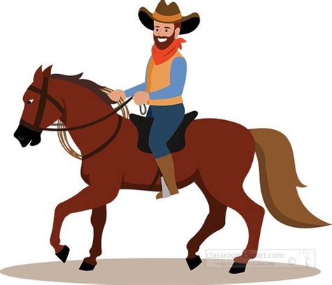 Horse Clipart-cowboy riding horse cliprt