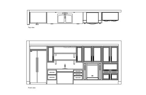 Accessible Kitchen Free Cad Drawings