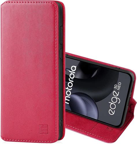 32nd Classic Series 2 0 Real Leather Book Wallet Flip Case Cover For Motorola Moto Edge 30 Neo